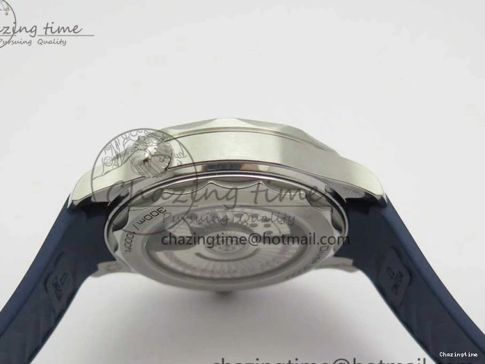 0123 StreetReady 2018 Seamaster Diver 300M VSF 1:1 Best Edition Blue Ceramic Gray Dial on Blue Rubber Strap A8800 V2 (Black Balance Wheel) 7963